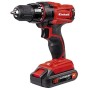 Einhell 4513846 Avvitatore TC-CD 18-2 Li (1 Batteria agli Ioni di Litio, 1,5 Ah, 2 velocità, 38 NM, Luce LED), 18 V, Rosso, Ner