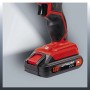 Einhell 4513846 Avvitatore TC-CD 18-2 Li (1 Batteria agli Ioni di Litio, 1,5 Ah, 2 velocità, 38 NM, Luce LED), 18 V, Rosso, Ner