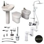 OGOMONDO Componenti Bagno Completo di Sanitari Accessori e Rubinetteria Cromata