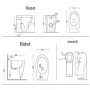 OGOMONDO Componenti Bagno Completo di Sanitari Accessori e Rubinetteria Cromata