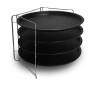 Guardini Scatola regalo 10 pezzi pizza: 1 Griglia porta tegami+4 Tegami pizza Ø32cm+4 Coltelli+1Rotella, Acciaio con rivestimen