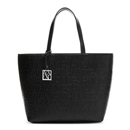 ARMANI EXCHANGE Liz-Open Medium Shopping Tote, 28 x 11 x 40 cm, Nero (nero (nero - nero).), 28x11x40 cm (B x H x T)