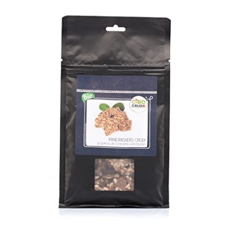 CiboCrudo PanCrackers di Semi di Lino con Cipolla Rossa Bio, Privi di Glutine per Natura, Snack, Alternativa al Pane per Spuntin