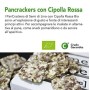 CiboCrudo PanCrackers di Semi di Lino con Cipolla Rossa Bio, Privi di Glutine per Natura, Snack, Alternativa al Pane per Spuntin