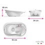OKBABY Onda - Vaschetta dal Design Ergonomico per il Bagnetto del Neonato 0-12 Mesi - Bianco