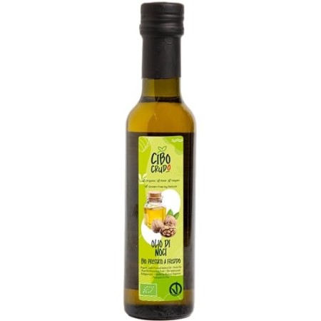 CiboCrudo Olio di Noci Bio, Alimentare, Spremuto a Freddo per Mantenere le Naturali Proprietà, Non raffinato, da Usare a Crudo 