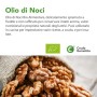 CiboCrudo Olio di Noci Bio, Alimentare, Spremuto a Freddo per Mantenere le Naturali Proprietà, Non raffinato, da Usare a Crudo 