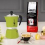 Bialetti Rainbow Caffettiera Colorata, Alluminio, Verde, 1 Tazza