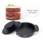 Levivo Pressa per Hamburger, 3 pz., Piastra di Pressatura, Estrazione, Contenitore Principale 50 Fogli Antiaderenti, per Prepara