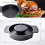 Levivo Pressa per Hamburger, 3 pz., Piastra di Pressatura, Estrazione, Contenitore Principale 50 Fogli Antiaderenti, per Prepara