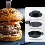 Levivo Pressa per Hamburger, 3 pz., Piastra di Pressatura, Estrazione, Contenitore Principale 50 Fogli Antiaderenti, per Prepara