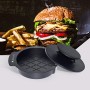 Levivo Pressa per Hamburger, 3 pz., Piastra di Pressatura, Estrazione, Contenitore Principale 50 Fogli Antiaderenti, per Prepara