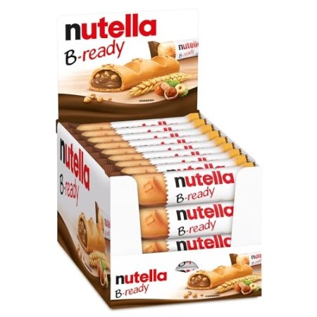 36 NUTELLA B-READY CIALDA DI PANE FARCITA CON NUTELLA SNACK 22 GR BOX ESPOSITORE