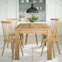 BAKAJI Tavolo Sala da Pranzo Cucina Forma Rettangolare Design Moderno in Legno MDF Finitura in Melammina Dimensione 120 x 80 x 7