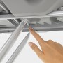 Brabantia 101229 PerfectFlow Asse da Stiro, Acciaio Inossidabile, Blu (Bubbles), 124 x 45 cm