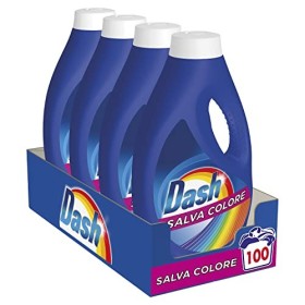 Dash Detersivo Lavatrice Liquido Salva Colore, Formato Convenienza 100 Lavaggi, 4 Confezioni da 25 Lavaggi