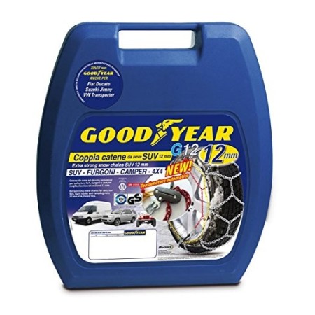 Goodyear 77932 Catene neve 12 mm per SUV, furgoni, camper e 4x4, misura 230