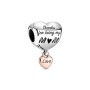 Pandora - Ciondolo a forma di cuore, 1,68 cm, multicolore
