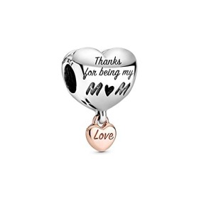 Pandora - Ciondolo a forma di cuore, 1,68 cm, multicolore