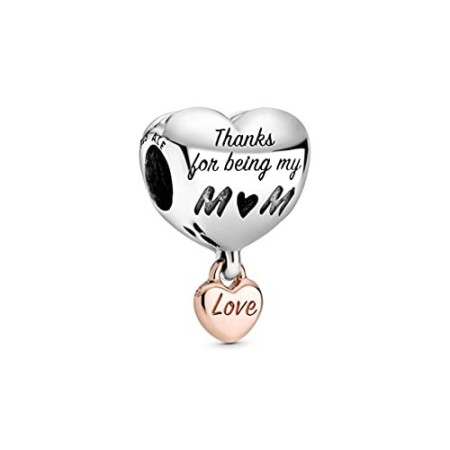 Pandora - Ciondolo a forma di cuore, 1,68 cm, multicolore