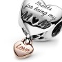 Pandora - Ciondolo a forma di cuore, 1,68 cm, multicolore