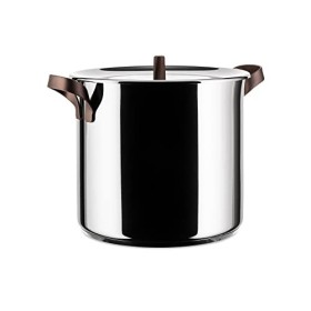 Alessi Edo Pentola, Manici in Acciaio Inossidabile 18/10 con Rivestimento in PVD, Marrone