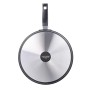 Moneta Etnea Piastra, Alluminio Antiaderente Effetto Pietra, Nero, 28 cm