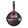 Moneta Etnea Piastra, Alluminio Antiaderente Effetto Pietra, Nero, 28 cm