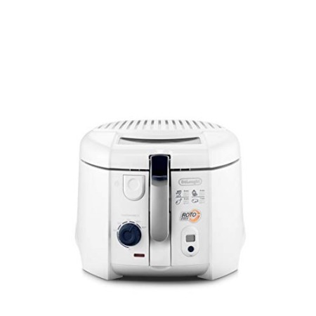 De'Longhi F28533.W1 RotoFry Friggitrice, 1800 W, 1.3 Litri, Plastica, Bianco