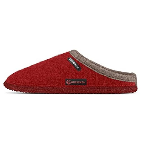Giesswein Dannheim 42084, Pantofole unisex adulto, Rojo, 42