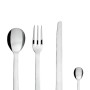 Alessi Santiago DC05S24 Servizio di Posate di Design, Acciaio, Inox, Argento (Lucido), 24 Unità