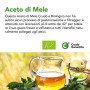 CiboCrudo Aceto di Mele Crudo Biologico, Integrale, Non Pastorizzato, Non Filtrato, Con Madre, Conserva i Naturali Benefici Graz