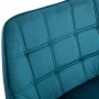 homcom Poltroncina dal Design Scandinavo in Legno e Velluto Color Petrolio, per Soggiorno o Ufficio, 79x69.5x72.5cm