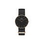 Daniel Wellington Classic Cornwall Orologio Unisex Adulto, 36mm, in NATO, Nero/Oro Rosato