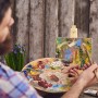 Relaxdays Cavalletto per Espositore Quadri, Cavalletto da Pittore, Supporto Tela, da Tavolo Richiudibile, 37 cm, Legno