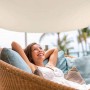 relaxdays Tenda a Vela Quadrata, Impermeabile, Anti UV, Corde di Supporto, da Terrazza e Giardino, LxP: 4x4 m, Beige