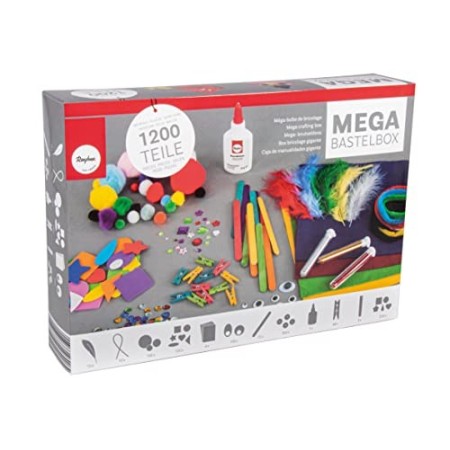 Rayher 69082000 Kit per lavoretti creativi, set bricolage, diversi materiali, Multicolore, 1200 pz.