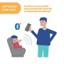 Chicco Bebècare Easy-Tech, Sistema Anti-Abbandono, Bianco / Blu