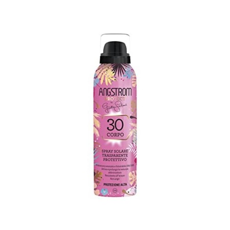 Angstrom Protect Spray Solare Trasparente, Protezione Solare Corpo 30, Spray Solare Limited Edition, Attiva e Prolunga l'Abbronz