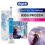 Oral-B Kids Spazzolino Elettrico Ricaricabile, 1 Manico con Personaggi Disney Frozen 2, 1 Custodia da Viaggio, dai 3 Anni in Su