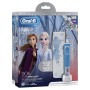 Oral-B Kids Spazzolino Elettrico Ricaricabile, 1 Manico con Personaggi Disney Frozen 2, 1 Custodia da Viaggio, dai 3 Anni in Su