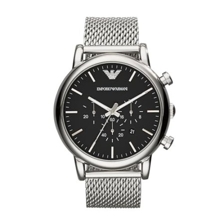 Emporio Armani Orologio Cronografo Quarzo Uomo con Cinturino in Mesh di Acciaio AR1808