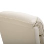 homcom Poltrona Relax Alzapersone con Telecomando, Reclinabile con Poggiapiedi Integrato, 80x94x104cm Crema