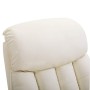 homcom Poltrona Relax Alzapersone con Telecomando, Reclinabile con Poggiapiedi Integrato, 80x94x104cm Crema