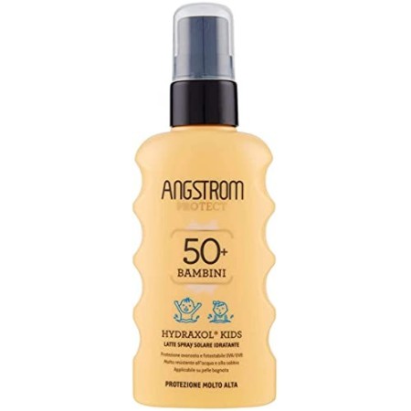 Angstrom Protect Latte Solare in Formato Spray, Protezione Solare Corpo 50+ con Azione Idratante e Duratura, Indicata per Pelli 