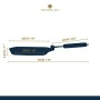 MasterClass Piastra Grill Antiaderente Adatta per Induzione con Manico Pieghevole, 24 cm (9.5''), Alluminio, Nero