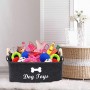 Geyecete - Cestino per Giocattoli per Cani, con Manico in Legno, Cestino portaoggetti per Giocattoli per Bambini