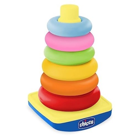 Chicco - Gioco Torre degli Anelli, Dindolino, Impilabile, 6-36 Mesi
