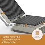 Imetec Griglia&Gusta Bistecchiera, Piastre Antiaderenti Removibili, Rivestimento Triplo Strato al Titanio Stone-Look, Grill con 