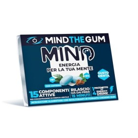 MIND THE GUM, Integratore con caffeina per Concentrazione ed Energia Mentale - Confezione da 12 giorni con 36 Chewing Gum - Gust